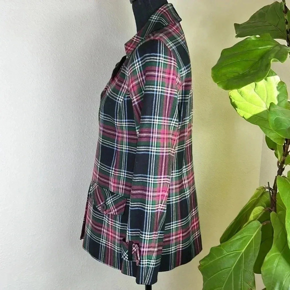 Pendleton Women’s Red Plaid 100% Wool Lined Jacket Coat Shirt Size 8 - Picture 8 of 14